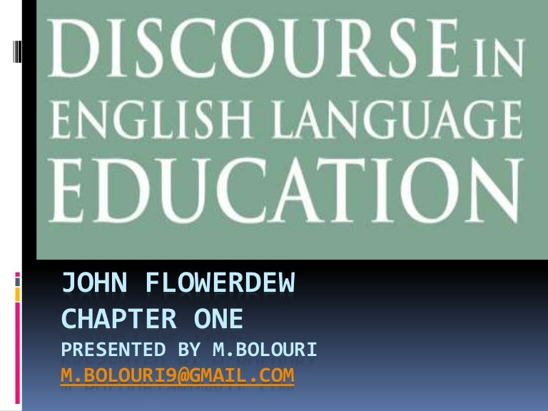 Discourse in English Language Education